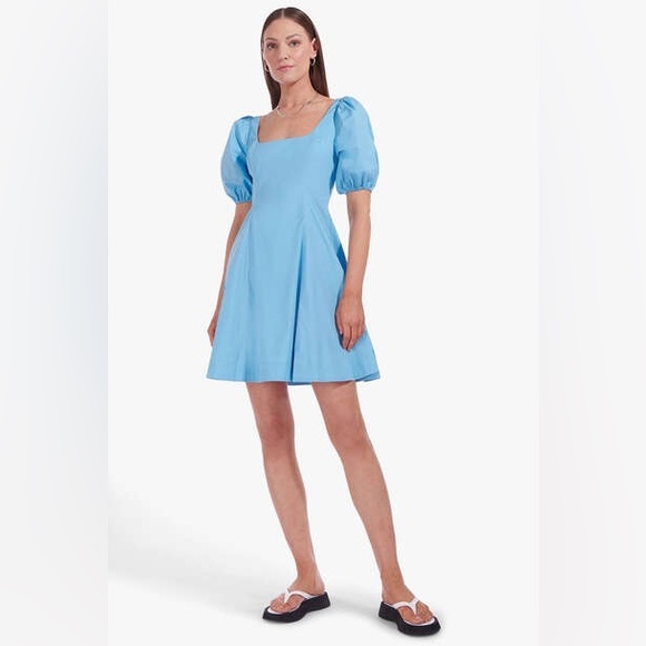 STAUD Dresses & Skirts - STAUD Angel Falls Blue ShortSleeve Bodice/Princess Seam Laelia Dress Size 00 NWT